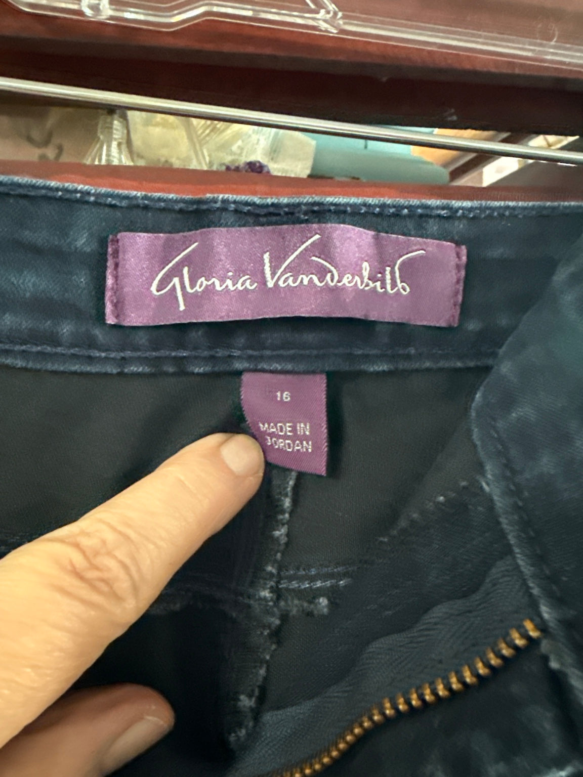 Gloria Vanderbilt Women’s Dark Wash Straight Leg Jeans | Size 16 | Classic Stretch Denim