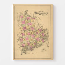 Load image into Gallery viewer, Vintage Map of Washington County, Maine 1885
