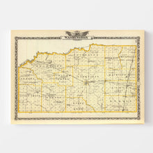 Load image into Gallery viewer, Vintage Map of Washington County, Illinois 1876