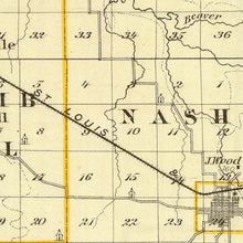 Load image into Gallery viewer, Vintage Map of Washington County, Illinois 1876
