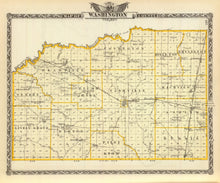 Load image into Gallery viewer, Vintage Map of Washington County, Illinois 1876