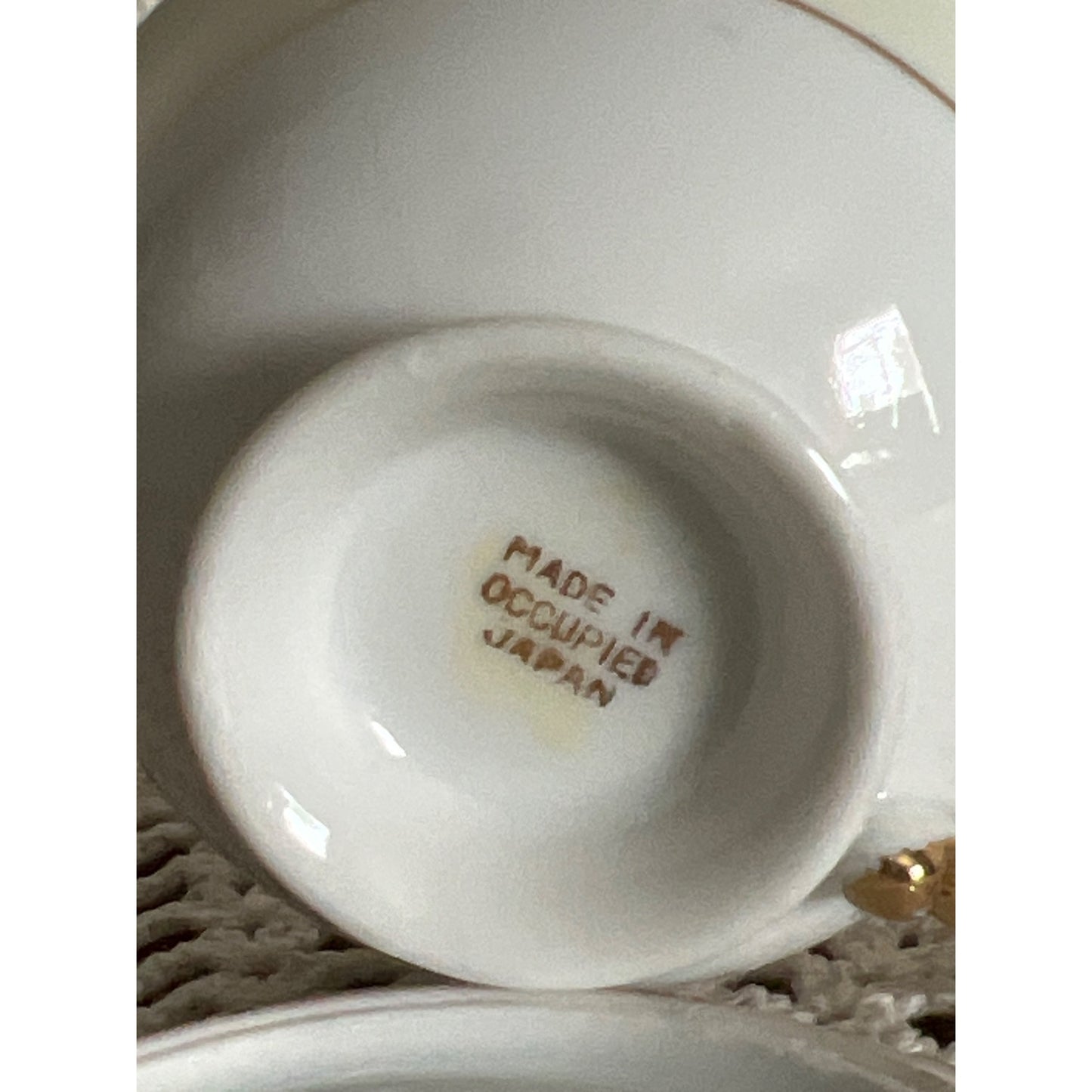 Occupied Japan Hand Painted and Gold Trimmed Teacup & Saucer