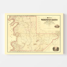 Load image into Gallery viewer, Vintage Map of Washington County, Mississippi 1871