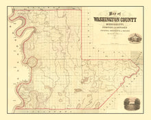 Load image into Gallery viewer, Vintage Map of Washington County, Mississippi 1871