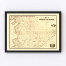 Load image into Gallery viewer, Vintage Map of Washington County, Mississippi 1871