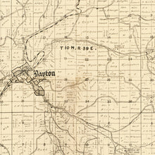 Load image into Gallery viewer, Vintage Map of Columbia County, Washington 1900
