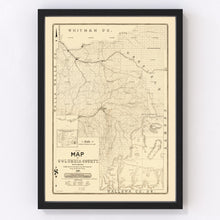 Load image into Gallery viewer, Vintage Map of Columbia County, Washington 1900