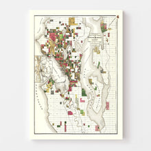 Load image into Gallery viewer, Vintage Map of Seattle, Washington 1890