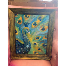 Load image into Gallery viewer, Peacock Painted with Resin and Glass by Kimberly Bottemiller