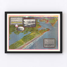 Load image into Gallery viewer, Vintage Map of North Beach Washington, 1918