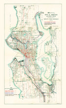 Load image into Gallery viewer, Vintage Map of Seattle, Washington 1911