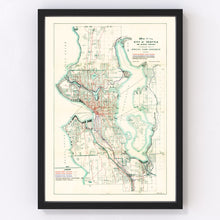 Load image into Gallery viewer, Vintage Map of Seattle, Washington 1911
