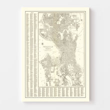 Load image into Gallery viewer, Vintage Map of Seattle, Washington 1920
