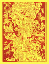 Load image into Gallery viewer, Vintage Map of Seattle, Washington 1950