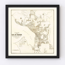 Load image into Gallery viewer, Vintage Map of Seattle, Washington 1887