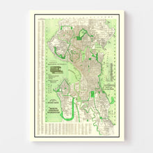 Load image into Gallery viewer, Vintage Map of Seattle, Washington 1913