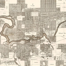 Load image into Gallery viewer, Vintage Map of Spokane Falls, Washington 1889