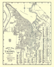 Load image into Gallery viewer, Vintage Map of Tacoma, Washington 1920