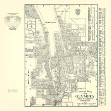 Load image into Gallery viewer, Vintage Map of Olympia, Washington 1920