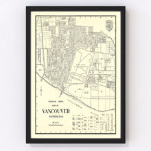Load image into Gallery viewer, Vintage Map of Vancouver, Washington 1920