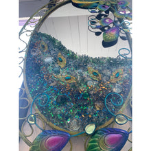Load image into Gallery viewer, Peacock Mirror Resin and Glass By Kimberly Bottemiller