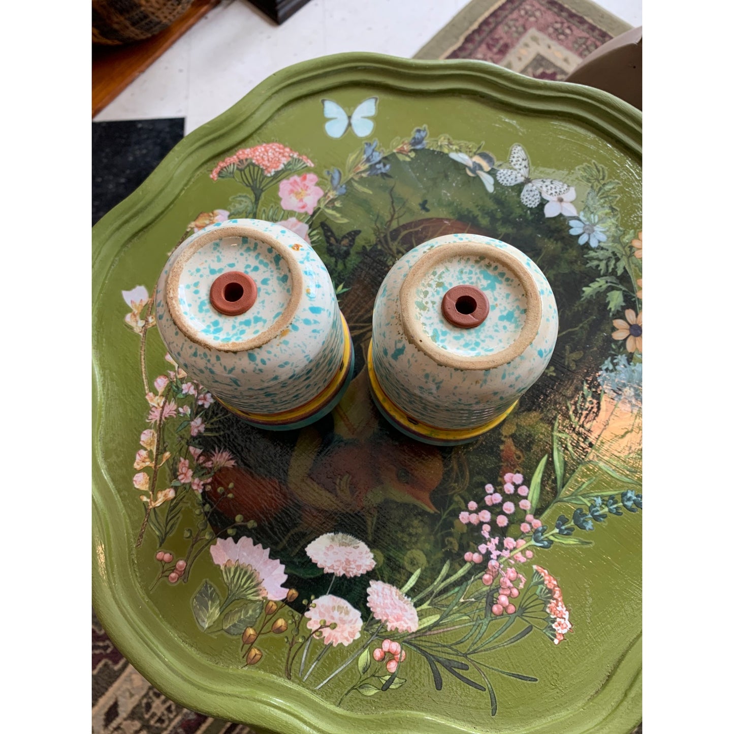 Paradise Treasure Craft Southwest Speckled Salt and Pepper Stoneware Shakers