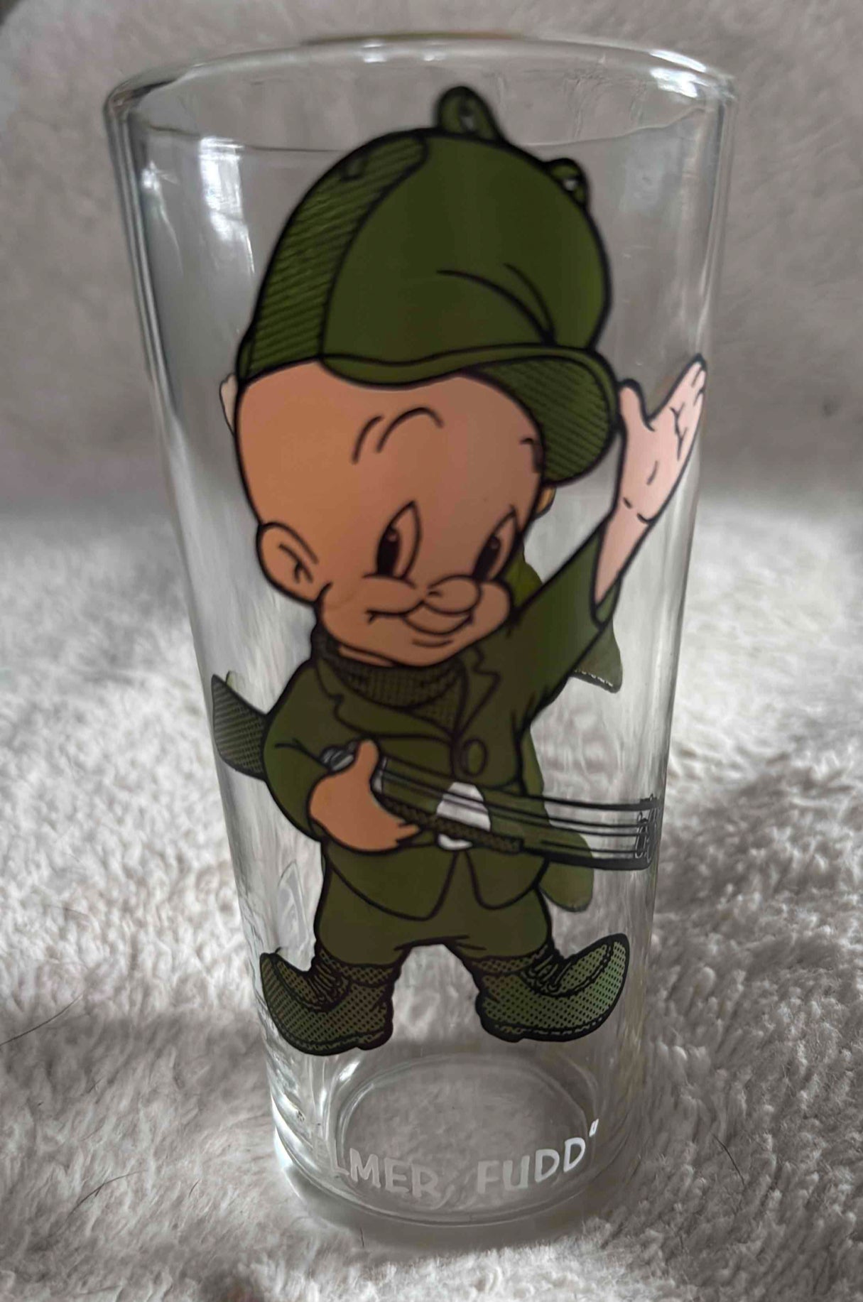 1973 Vintage Pepsi Collectible Looney Tunes Glass Tumbler "Elmer Fudd"