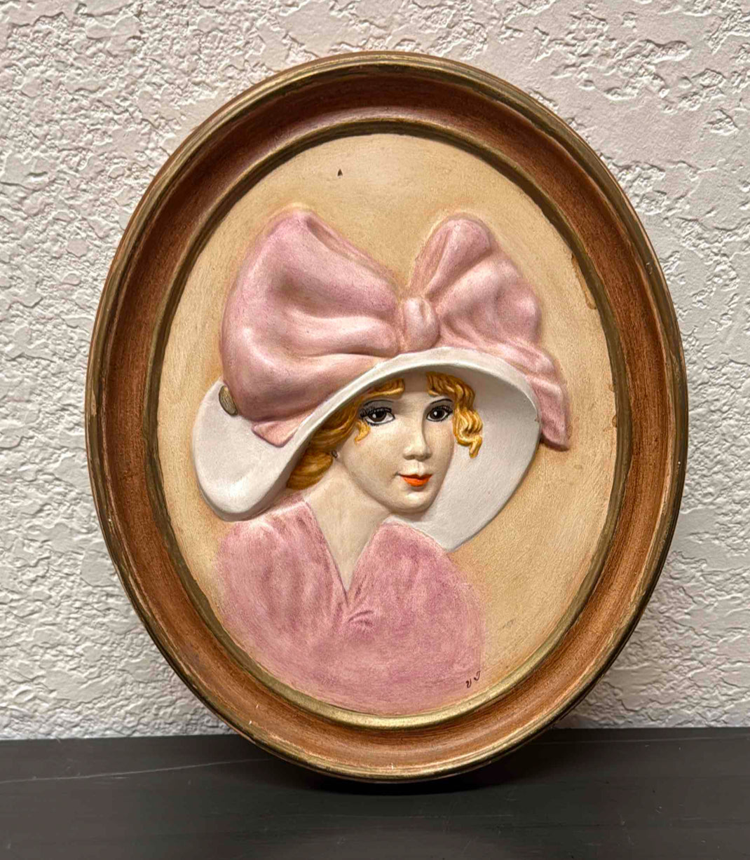 Vintage Chalkware Wall Plaque by Erma Gilliland Duncan.