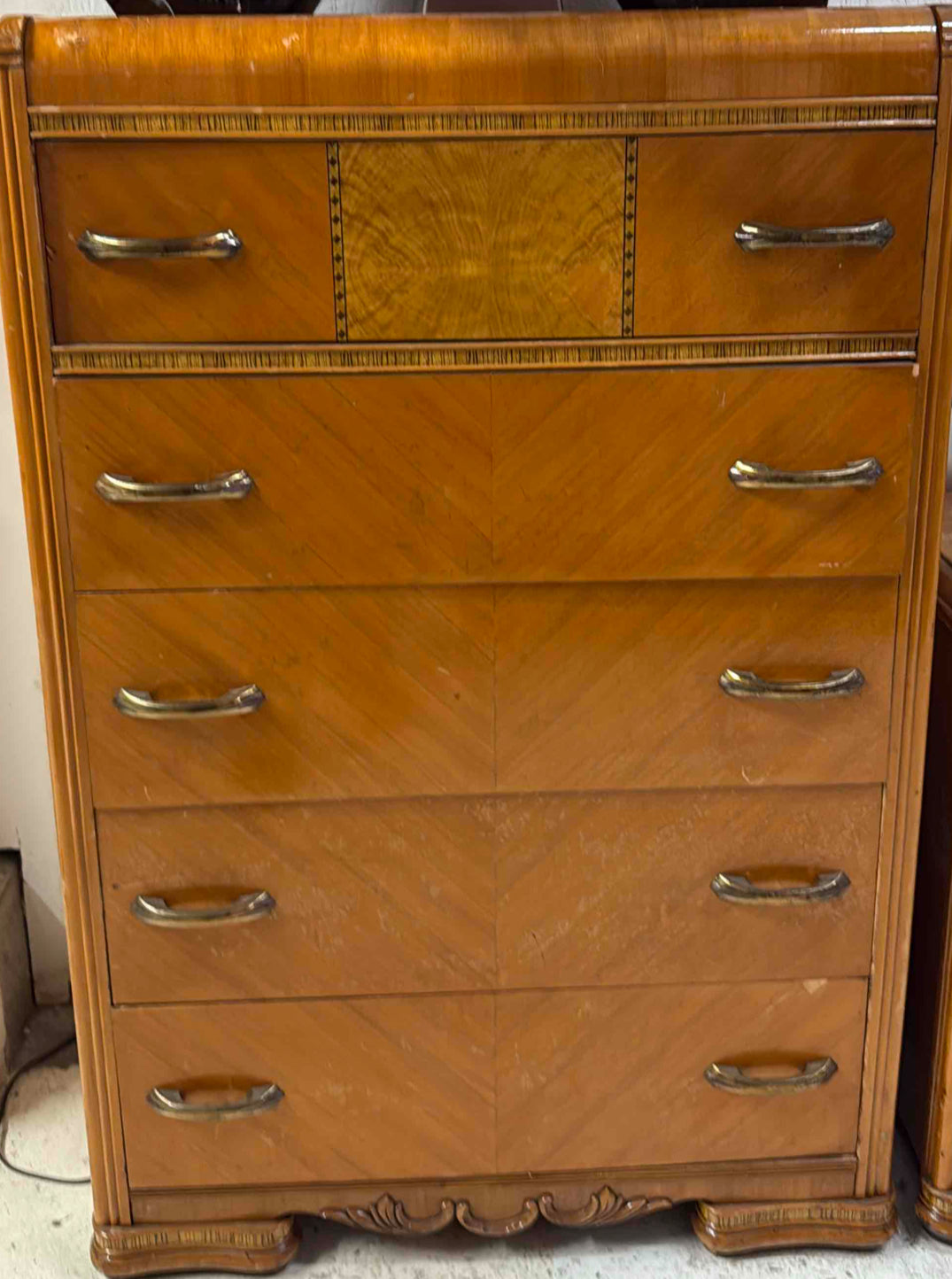 Waterfall Chest of Drawers Art Deco