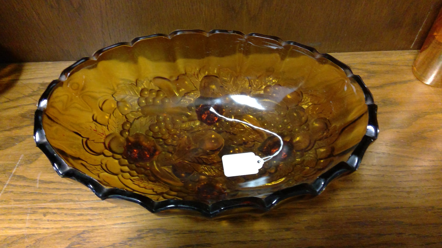 Vintage Amber fruit bowl
