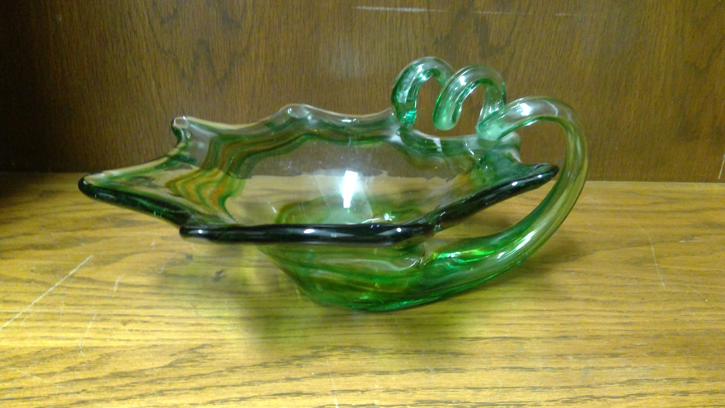 Green Murano Glass Bowl