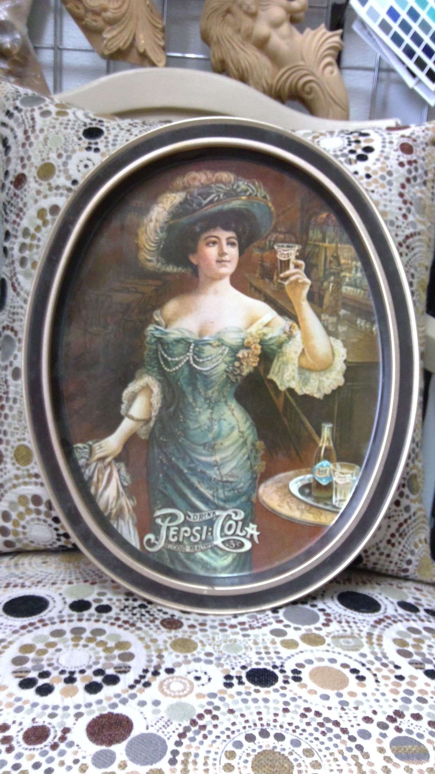 Vintage Pepsi-Cola Victorian Girl trey