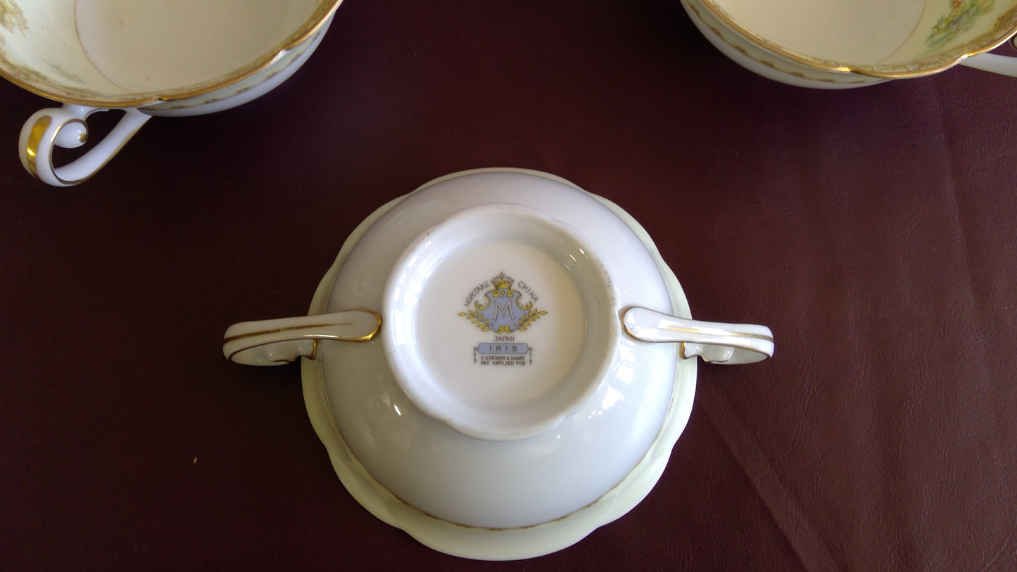 3pc Cream bowls Noritake Iris