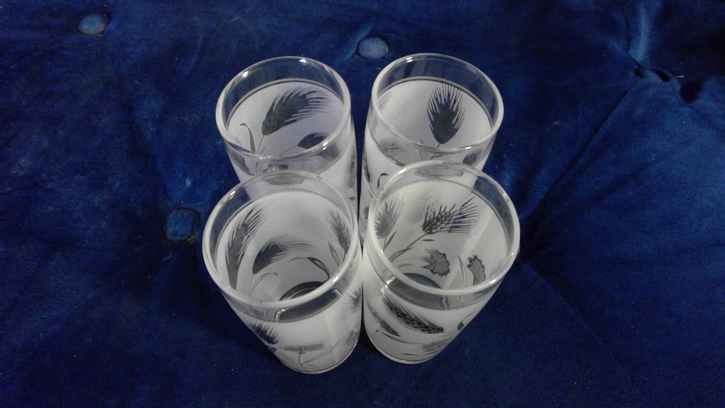 4pcs Libby Silver Small Water Glasses
