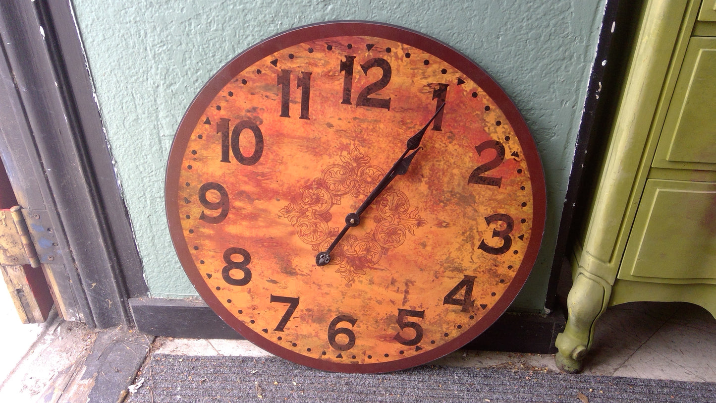 Rustic Faux Wood Clock