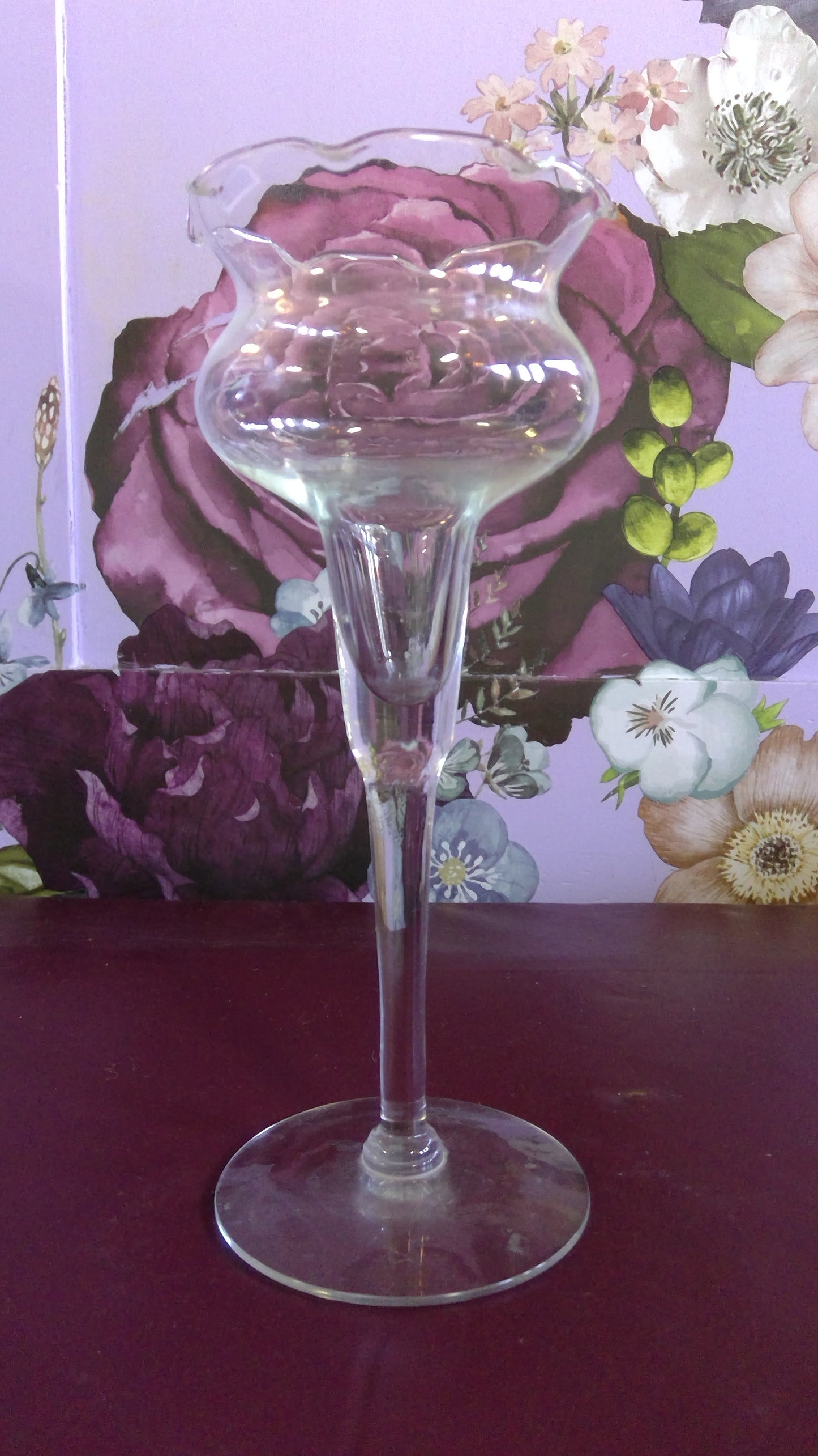Vintage Stemmed Glass Holder