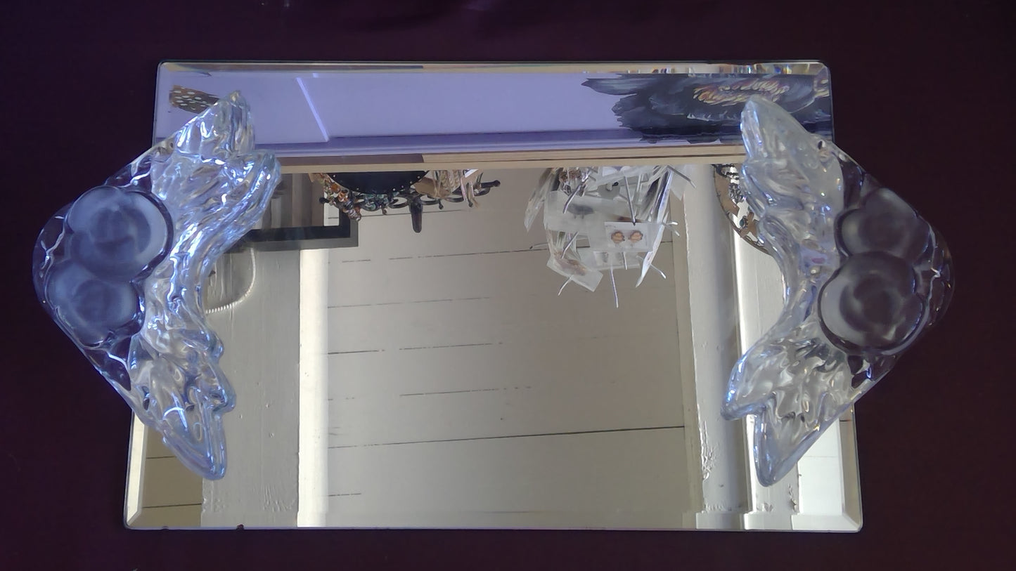 Glass Mirror Vanity Tray