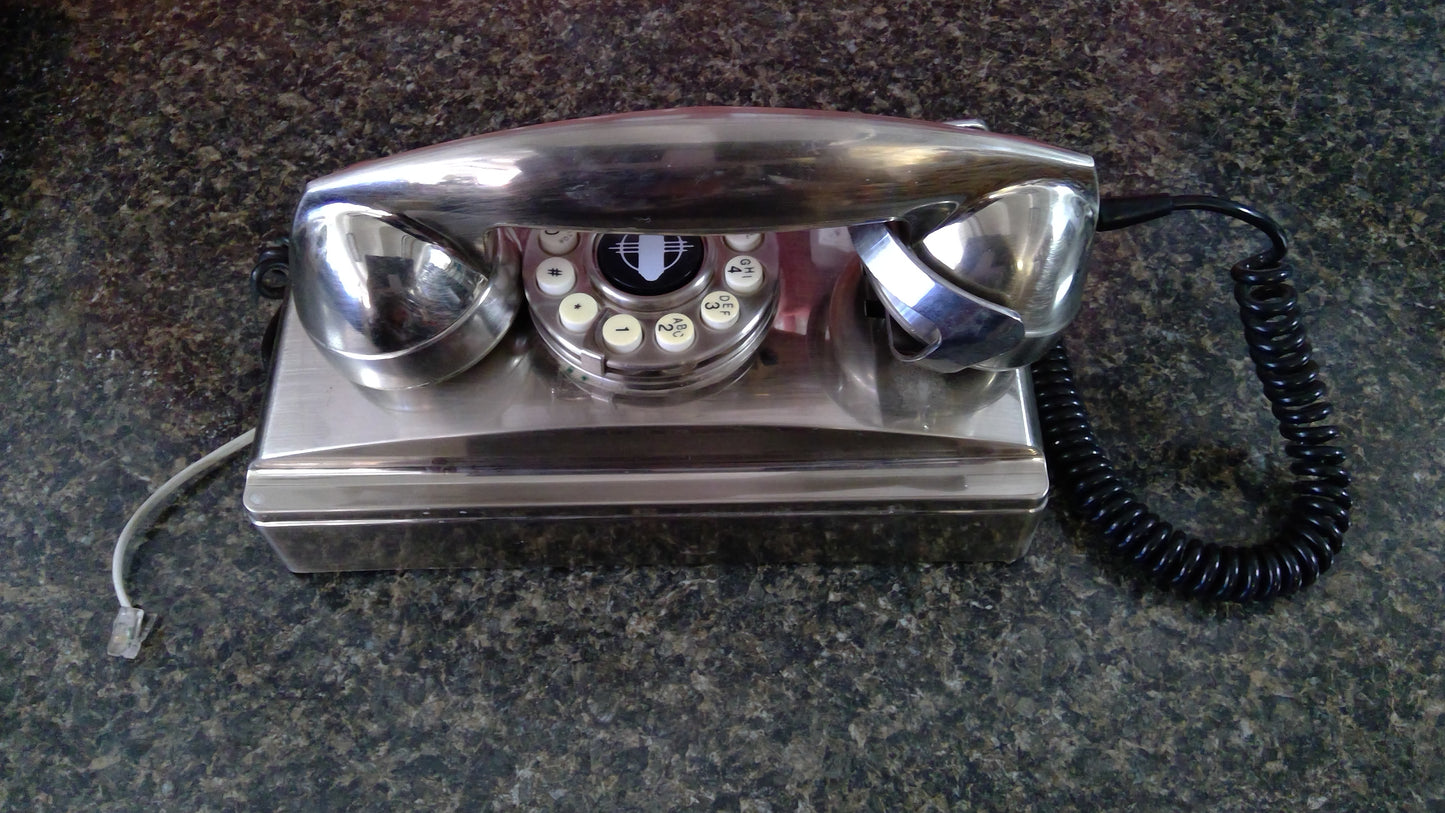 Silver Dial up Phone