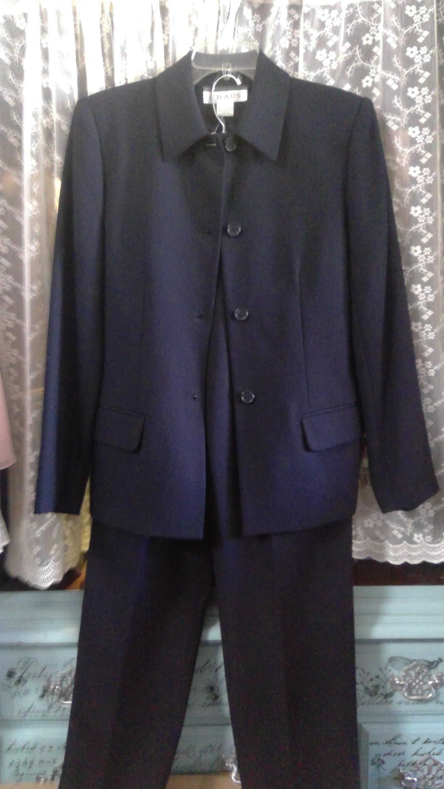 CHAUS 2pc Navy suit and Pants