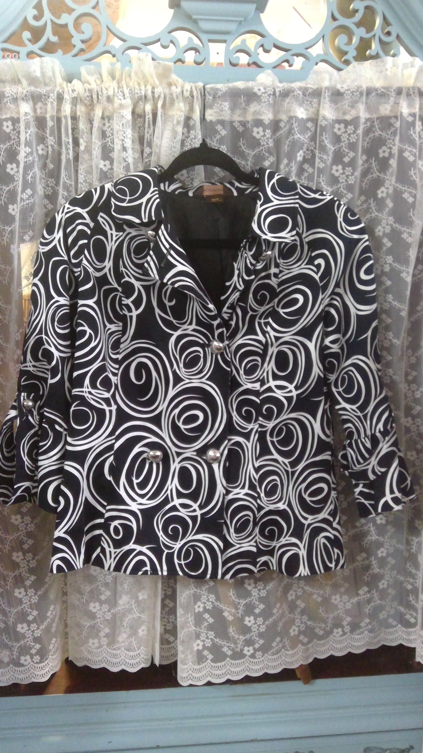 Swirl Pattern Suit Jacket