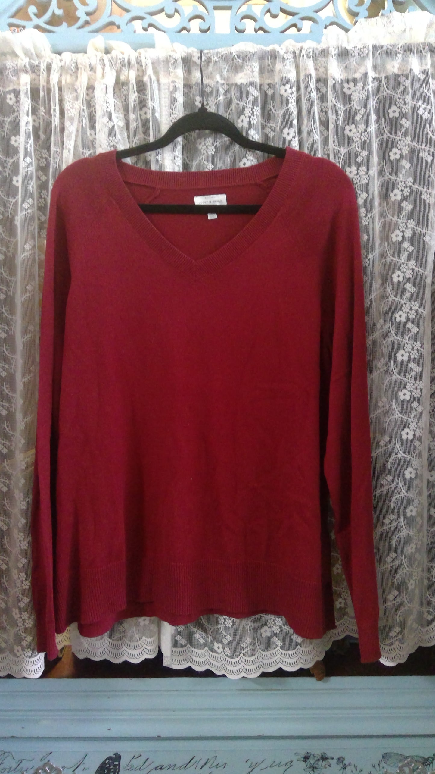 Lucky Brand Red Sweater