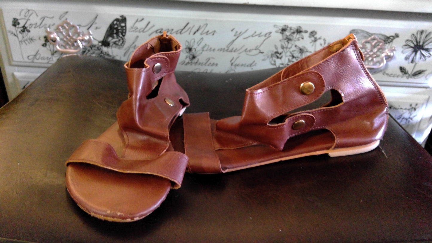 Brown Leather Flats