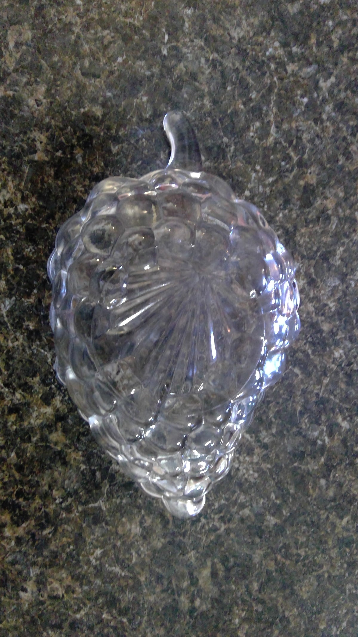 Vintage 1940s Anchor Hocking Grape Cluster Glass Candy Dish