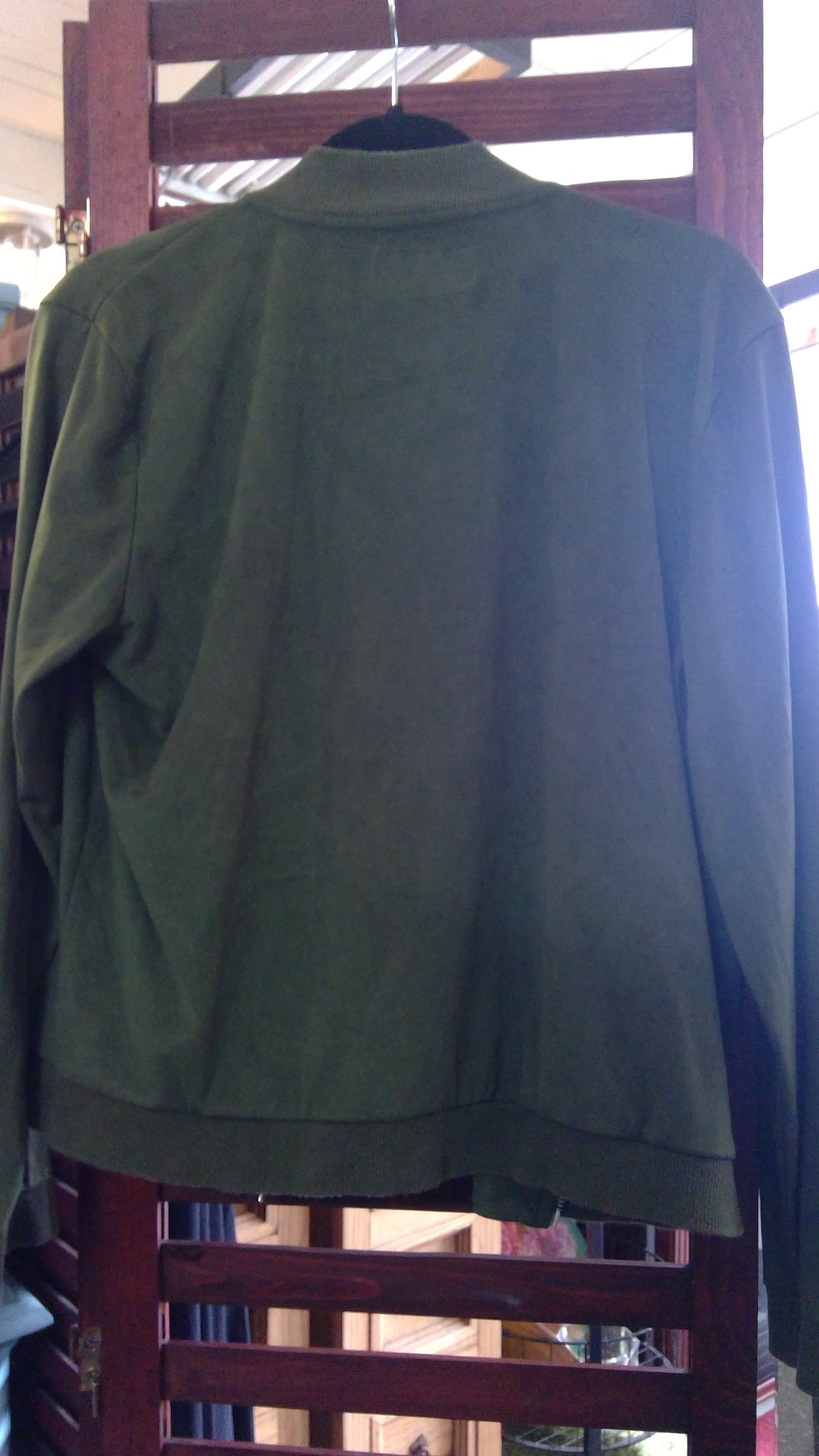 Vintage 2000s Hard Rock Cafe Las Vegas Olive Green Suede-Texture Bomber Jacket – XL