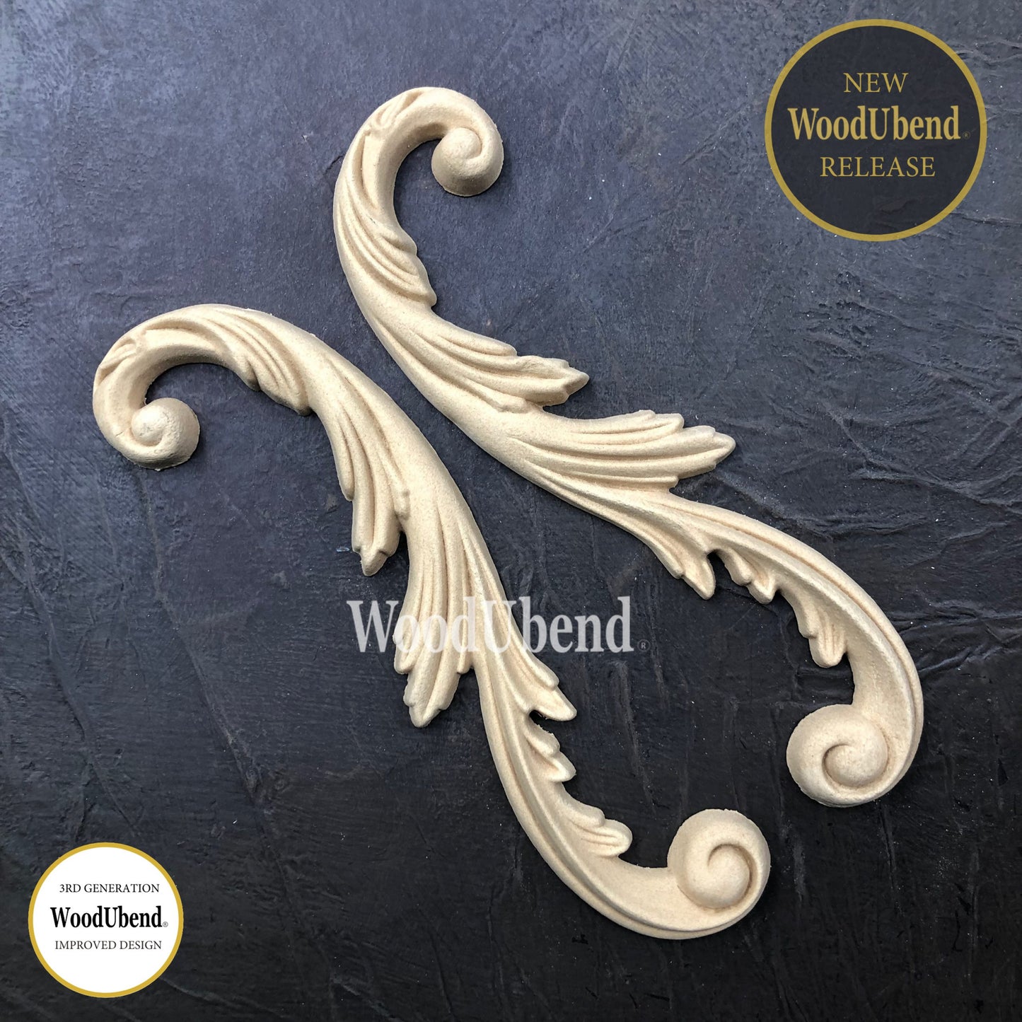 WUB6006 Set of WoodUbend Scrolls 20.7x7cm