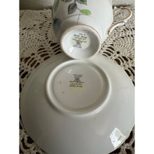 Load image into Gallery viewer, Wild Rose Salisbury Fine Bone China With Blue and Pink Flowers Made in England Teacup & Saucer