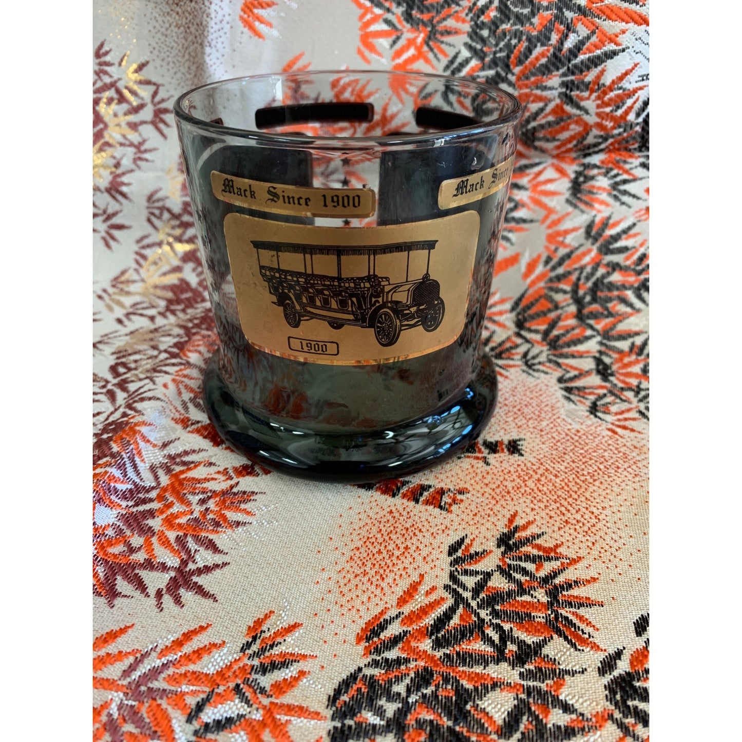 Mack Truck Whiskey Tumblers Wide Bottom Smoked Glass set of 6