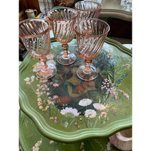 Load image into Gallery viewer, French Luminarc Arcoroc Rosalina 1960s Pink Swirl Water Goblets Set of 4