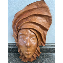 Load image into Gallery viewer, Handmade Vintage Leather 3D Face Sculpture