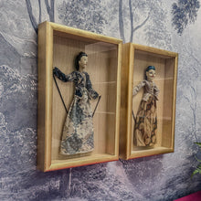 Load image into Gallery viewer, Vintage Framed Stick Puppet Set